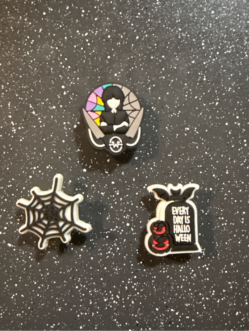 Kids Halloween Shoe Charms - Black & Multicolor Set